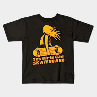 Skater Girl Kids T-Shirt